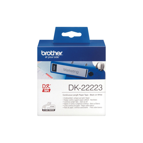 BROTHER DK-22223 RULLO ETICHETTE PER STAMPANTI A TRASFERIMENTO TERMICO 50MMx30.48MT COLORE BIANCO